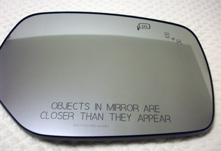 Genuine Subaru Outback Heated Side-View Power Mirror Glass with Blind Spot Warning Indicators